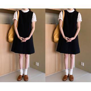 [dearest] Sleeveless Zip-back Flared Dress One Size