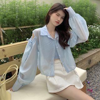 Plain Cold Shoulder Shirt / Tank Top (various Designs)
