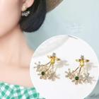 Flower Dangle Earring 1 Pair - E9080 - Earring - Bee & Snowflake - One Size