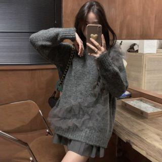 Mesh Ruffled Sweater