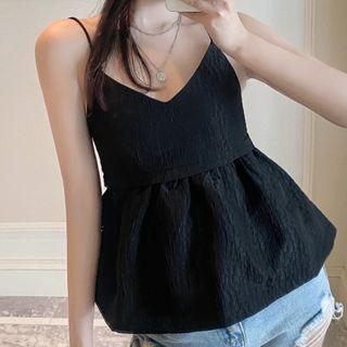 Ribbon Peplum Camisole Top