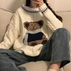 Bear Sweater White - One Size