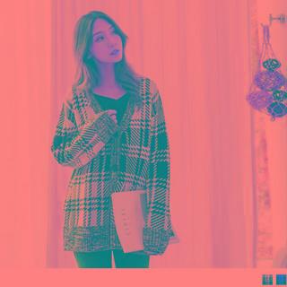 V-neck Plaid Button-up Cardigan