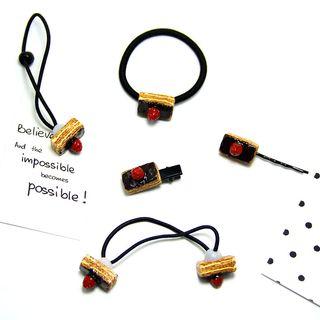 Resin Miniature Cake Hair Tie / Hair Clip / Hair Pin