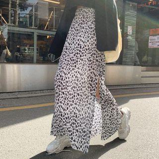 Crystal-pleat Dot Long Skirt