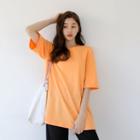 Slit-side Long T-shirt In 8 Colors