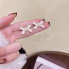 Bow Beaded Stud Earring / Clip-on Earring