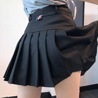 High-waist Pleated A-line Skort