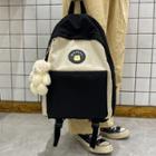 Two-tone Lightweight Applique Backpack