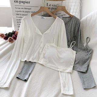 Set: Plain Bralette + Jacket