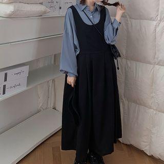 Plain Shirt / Maxi Jumper Dress / Set
