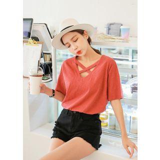 Strappy V-neck M Lange T-shirt