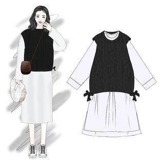 Tie Hem Vest / Long Shirt