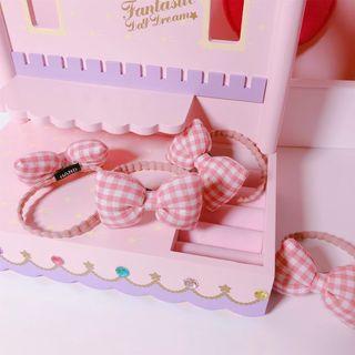 Plaid Bow Hair Tie As Shown In Figure - One Size