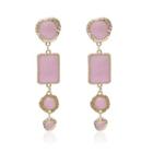 Alloy Dangle Earring 1494 - 1 Pair - Gold - One Size