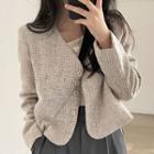 Button-up Jacket Light Gray - One Size