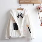 Embroidered Hooded Jacket / Blouse / Set