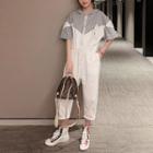 Short-sleeve Hooded Jumpsuit