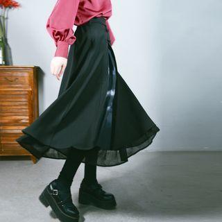 Print Panel A-line Semi Skirt