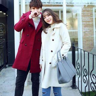 Couple Matching Woolen Lapel Coat