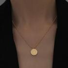 Circle Pendant Double-layered Necklace