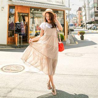 Spaghetti-strap Tiered Maxi Dress