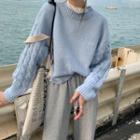Cable Knit Top Blue - One Size