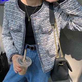 Tweed Button-up Jacket