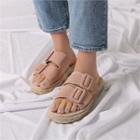 Belted Double-strap Espadrille Sandals