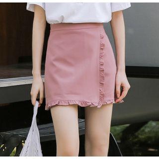 Frill Trim A-line Mini Skirt