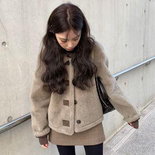 Long-sleeve Faux Fur Coat