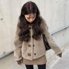 Long-sleeve Faux Fur Coat