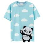 Short-sleeve Panda Patched T-shirt