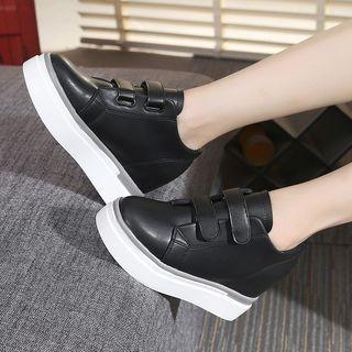 Hidden Wedge Adhesive Strap Sneakers