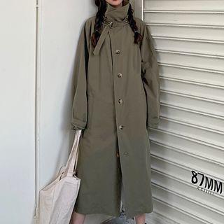 Buttoned Cargo Trench Coat