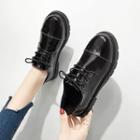 Stitched Accent Lace-up Derby Shoes