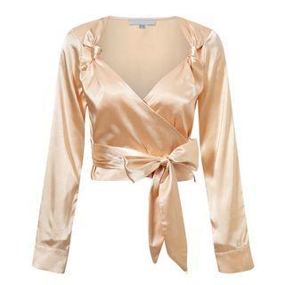 Wrapped Satin Blouse