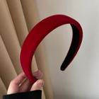 Velvet Headband 1 Pc - Red - One Size