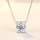 S925 Sterling Silver Rhinestone Pendant Pendant (excl. Chain) - One Size