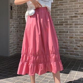 High-waist Midi A-line Dress