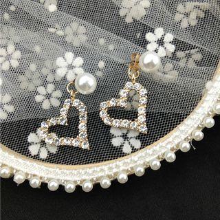 Rhinestone Ear Stud / Clip-on Earring