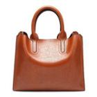 Faux Leather Top Handle Tote Bag