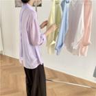 Long-sleeve Plain Shirt / Camisole Top / Bandeau Top