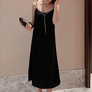 Floral Blazer / Spaghetti Strap Midi Dress