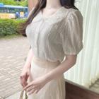 Lace-collar Crochet Cardigan