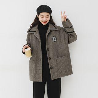 Badged Buttoned Jacket