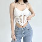 Cut-out Cropped Corset Top