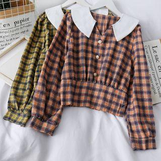 Colorblock Checker Top