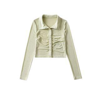 Ruched Crop Shirt