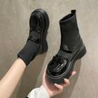 Bow Acent Platform Mary Jane Shoes / Short Boots